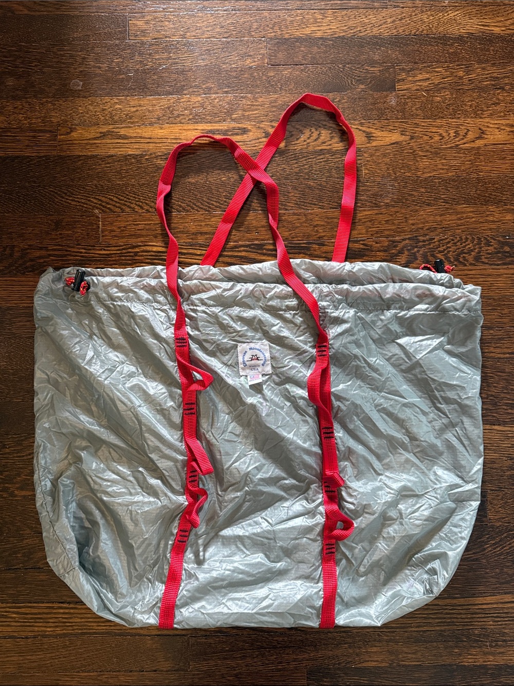 Epperson Mountaineering Packable Silver Climb Tote with Red Straps - 19L